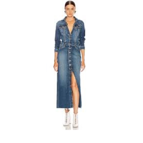 Vintage Studded Button Down Boho Maxi Belted Dress Wesrern Cowgirl Festival Rare - Picture 1 of 16